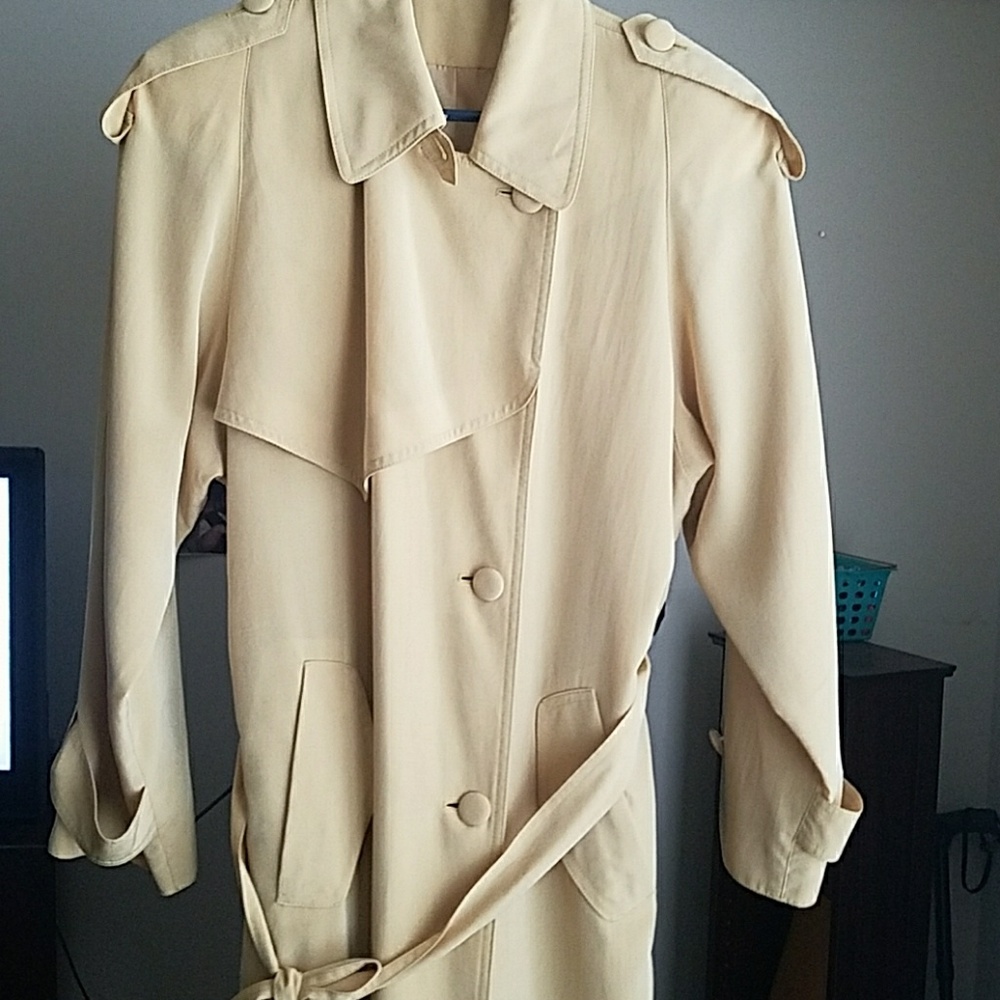 Long yellow rain coat